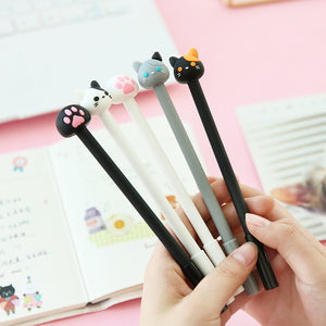 7 pcs/Lot Cute cat pens Cartoon claw gel pen 0.5mm black ink Lovely ki –  Pens, Planners & Paper